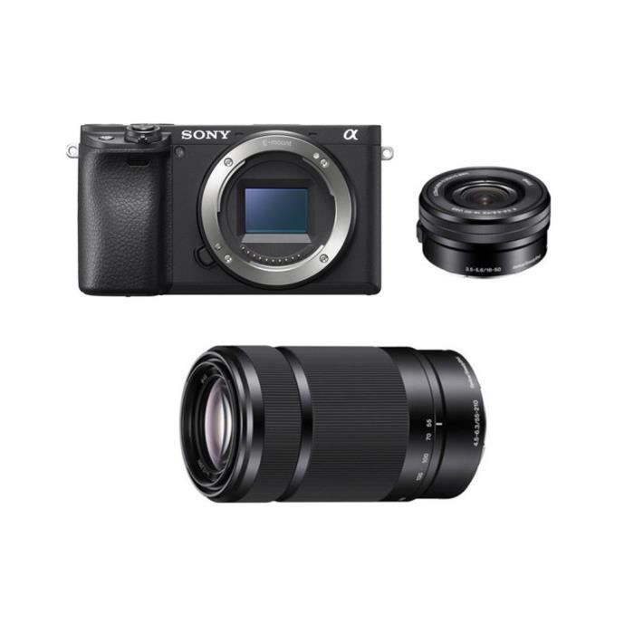Sony A6400 Mirrorless Camera 24.2MP Black + Sony SEL 16-50mm F3.5-5.6 OSS Black Lens + Sony SEL 55-210mm F4.5-6.3 OSS Black Lenses