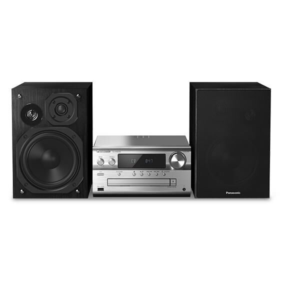 Panasonic SC-PMX94EG Home Audio System, 120W, 2-Way Speakers, Black and Silver