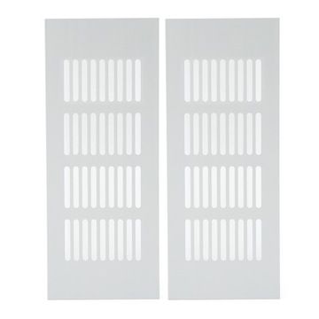 Wudding Rectangular Ventilation Grille, Silver Aluminum Alloy for Thermal Dissipation QP25728
