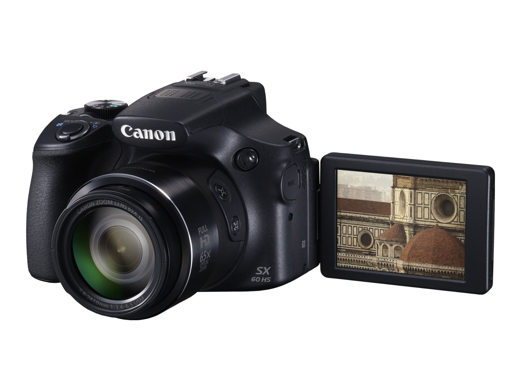 Canon PowerShot SX60HS 16.1MP Compact Camera - 65x Optical Zoom - Wi-Fi, NFC