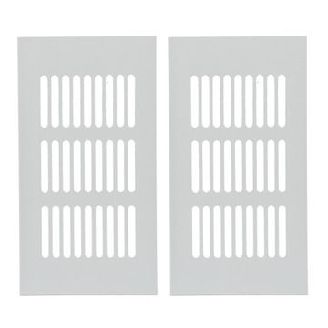 Wudding Rectangular Ventilation Grille, Silver, Aluminum Alloy for Heat Dissipation QP26661