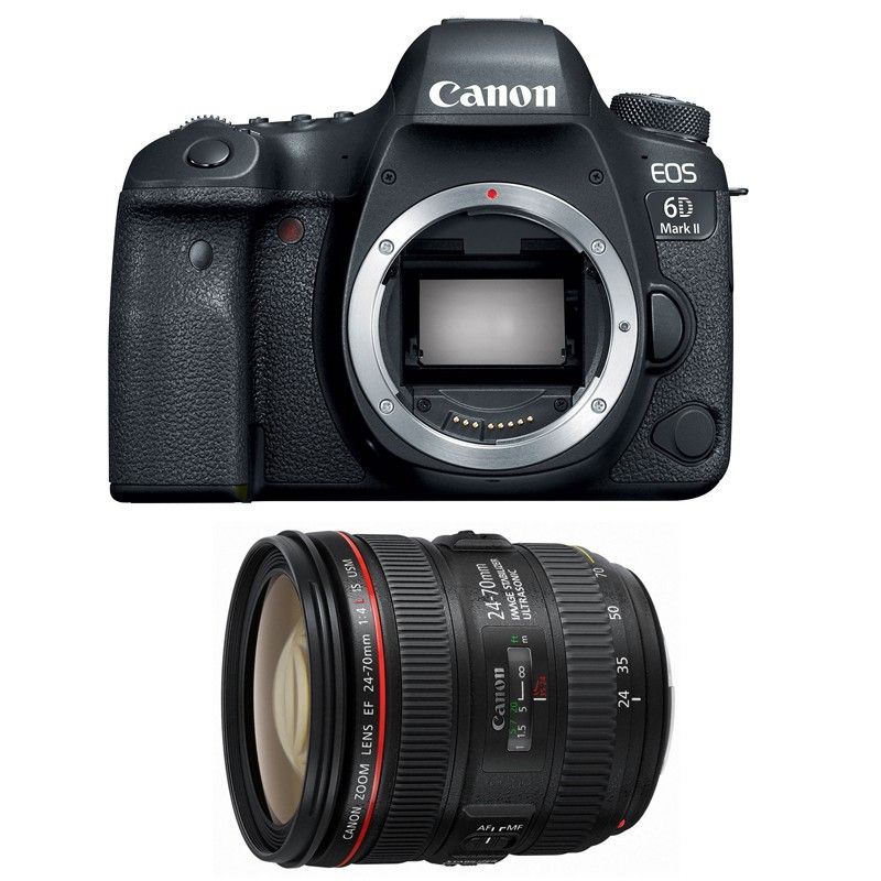 Canon EOS 6D Mark II + EF 24-70 f/4L IS USM Camera Kit