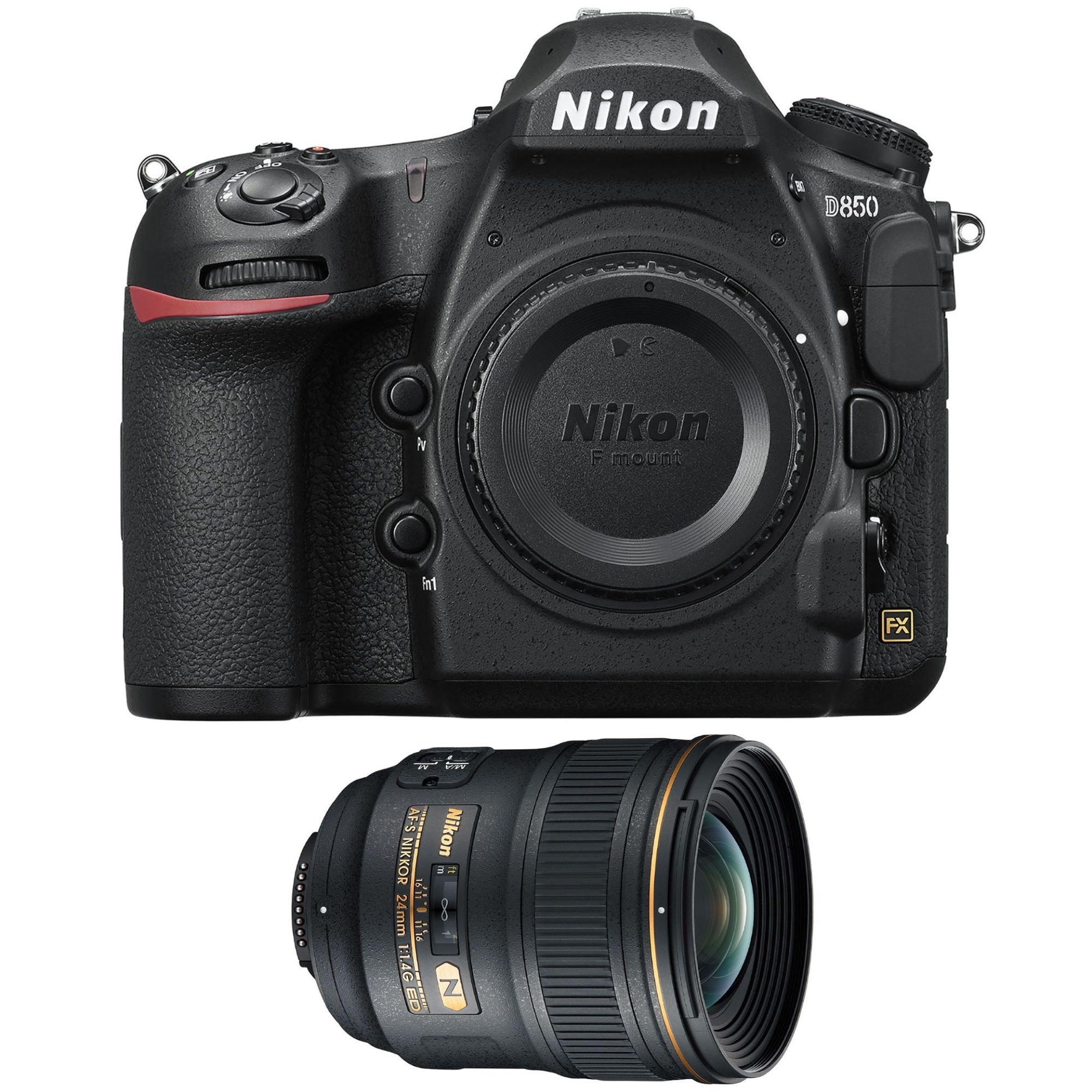 Nikon D850 Nu + AF-S Nikkor 24mm f/1.4G ED Camera
