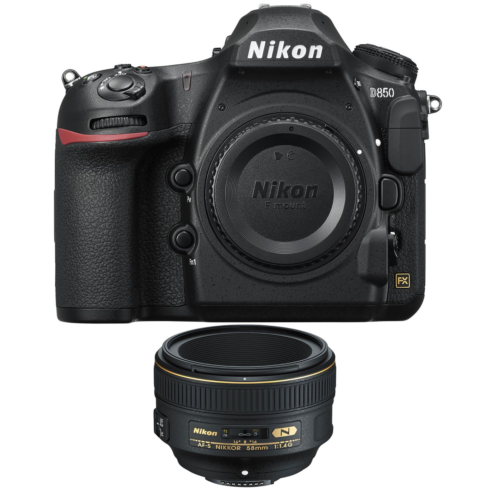 Nikon D850 Camera with AF-S Nikkor 58mm f/1.4G Lens