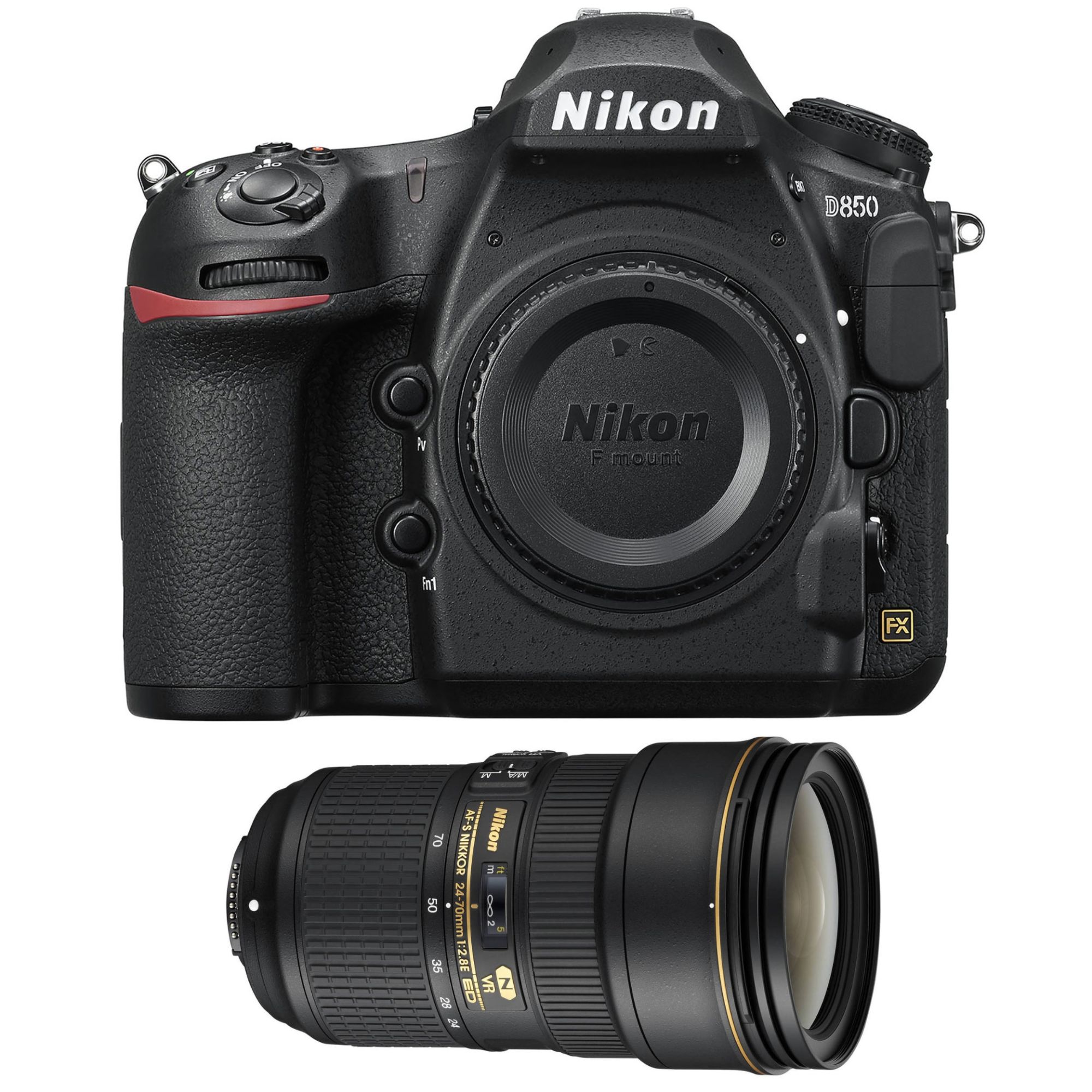 Nikon D850 Camera with AF-S Nikkor 24-70mm f/2.8E ED VR Lens