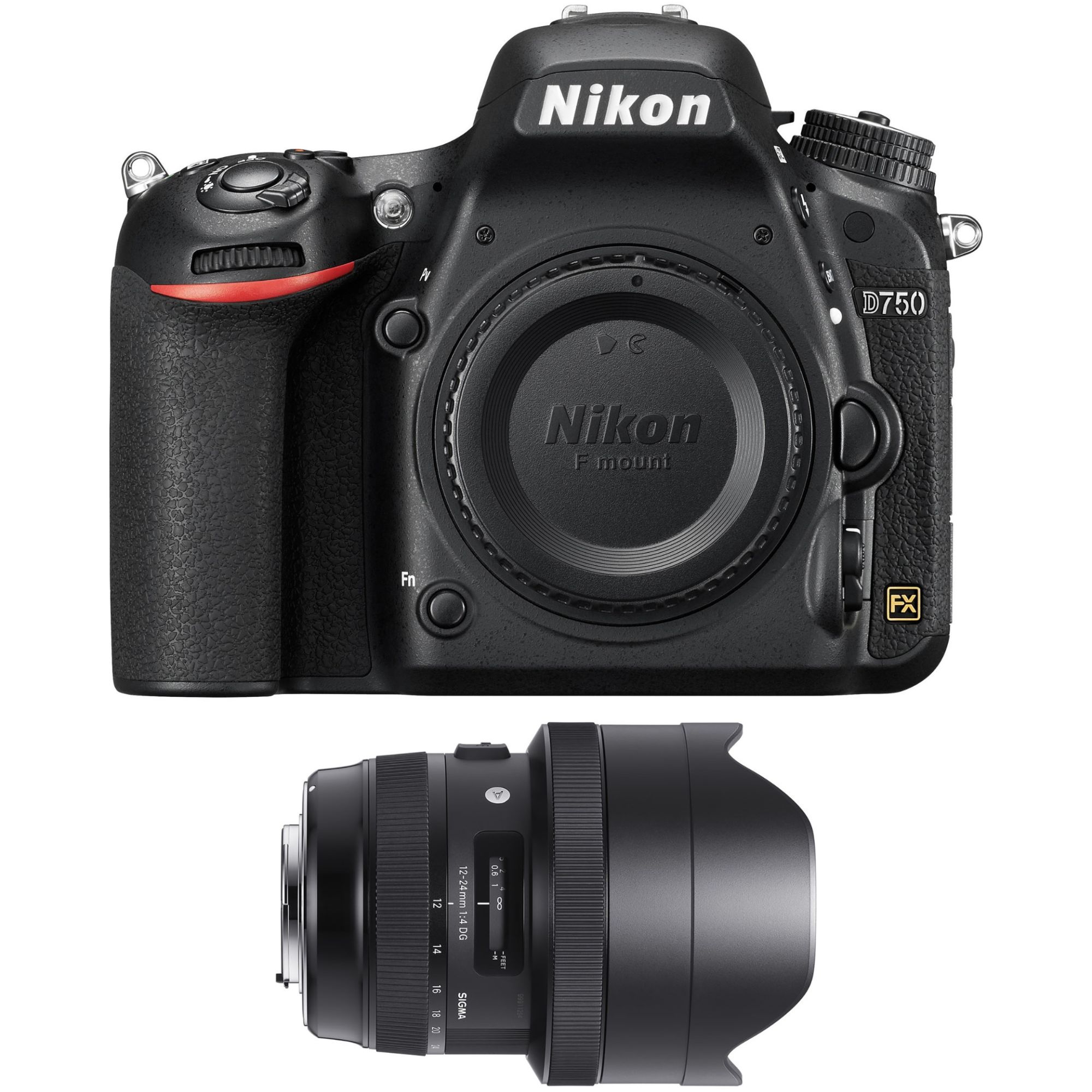 Appareil photo Nikon D750 + Objectif Sigma 12-24mm F4