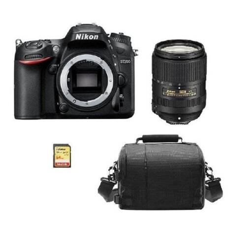 Cámara DSLR Nikon D7200 de 24,2 MP con lente AF-S 18-300 mm f/3,5-6,3 G ED VR DX y tarjeta SD de 64 GB