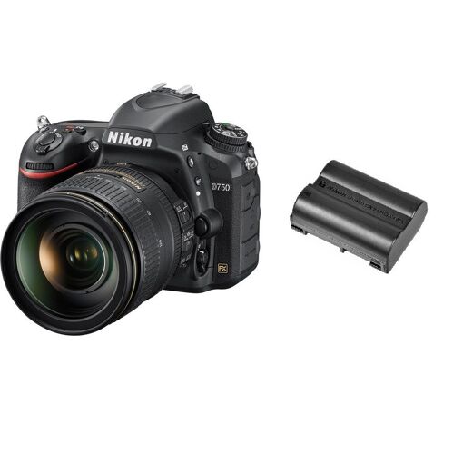 Nikon D750 24.3MP DSLR Camera Kit with AF-S 24-120mm f/4G ED VR Lens and EN-EL15A Battery