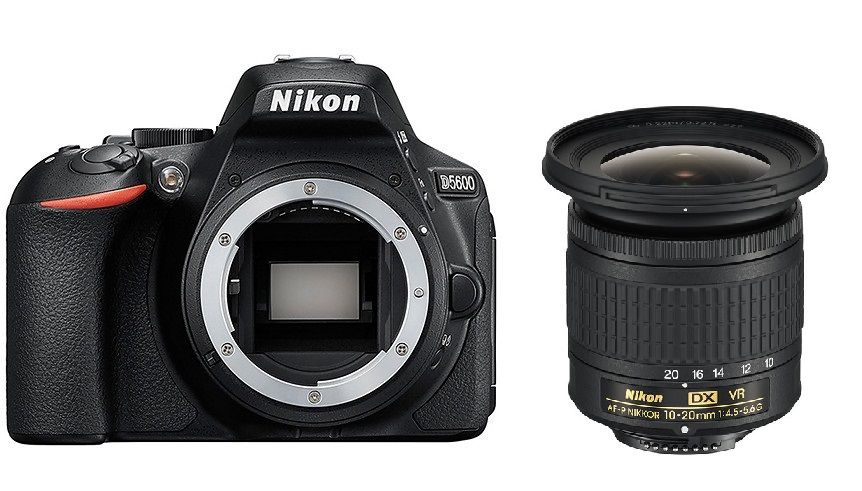 Nikon D5600 24.2MP Camera + AF-P 10-20mm F4.5-5.6G VR Lens