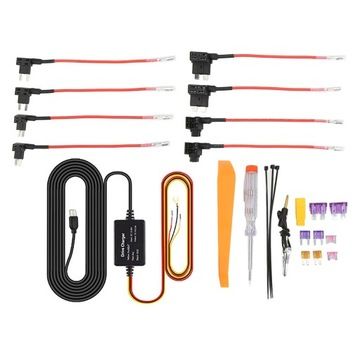 Kit de câblage pour caméra de voiture Wudding avec protection adaptateur USB, 12V-28V vers 5V