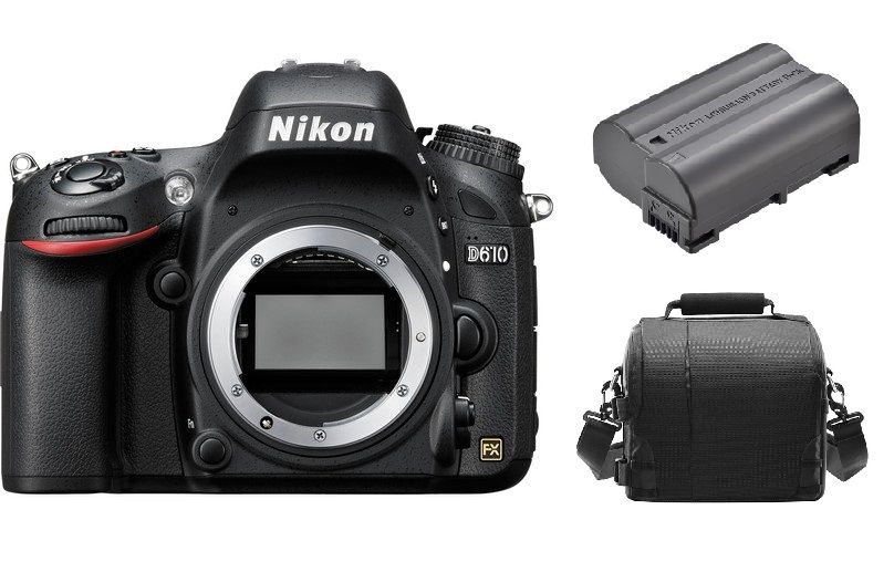 Cámara DSLR Nikon D610 24.3MP Cuerpo + Maleta + Batería EN-EL15B