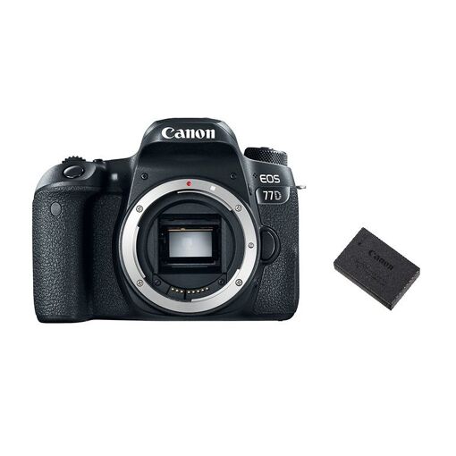 Appareil photo reflex numérique Canon EOS 77D 24,2 mégapixels + Batterie LP-E17