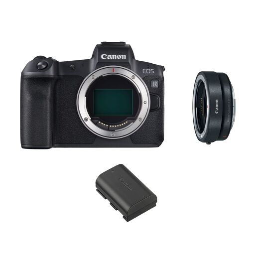 Canon EOS R Black + EF-EOS R Mount Adapter + Canon LP-E6N Battery