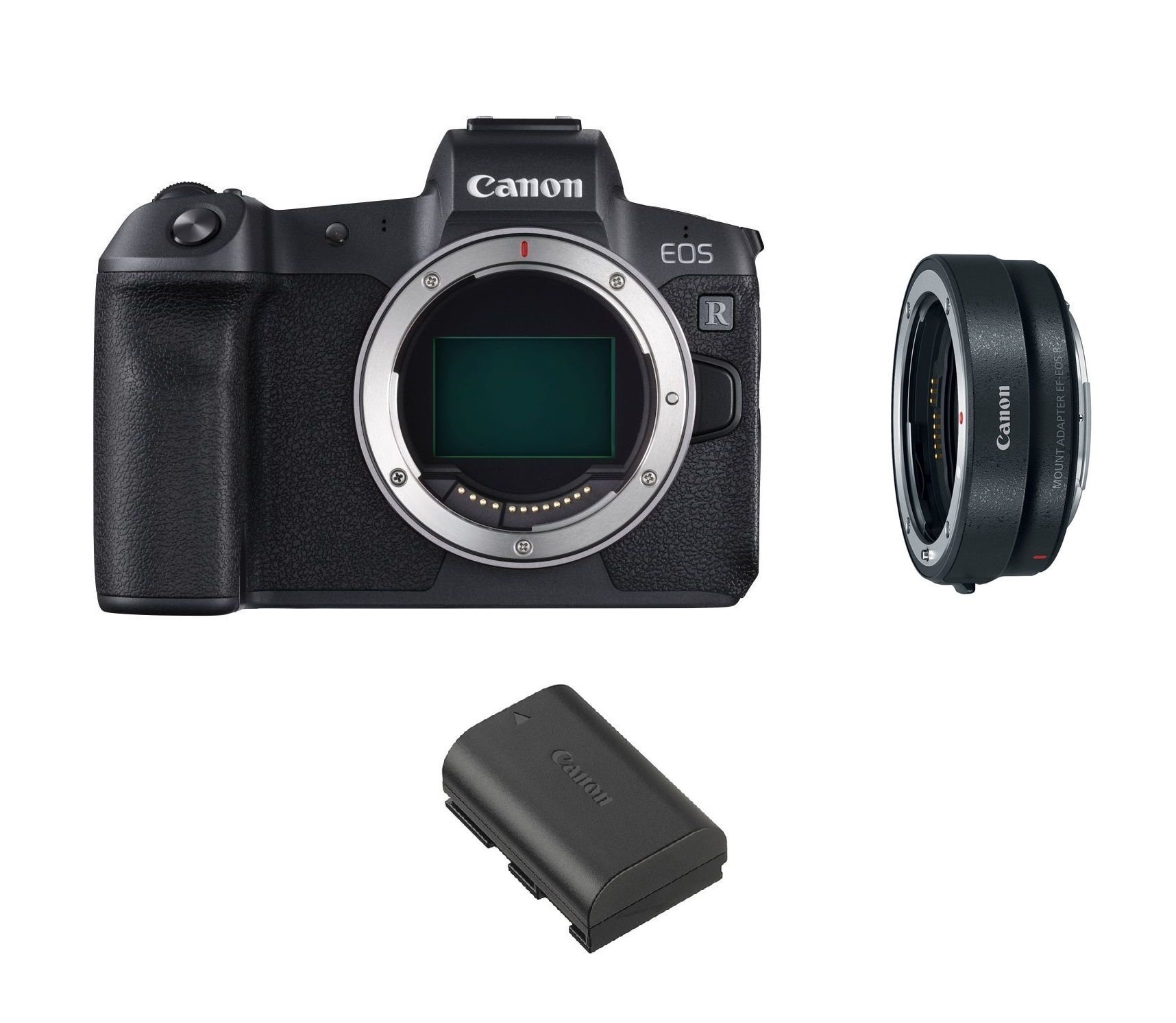 Canon EOS R Black + EF-EOS R Mount Adapter + Canon LP-E6N Battery