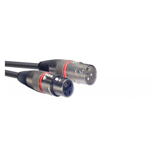 Stagg SMC3 RD - Câble de microphone XLR/XLR, 3 m, anneau rouge