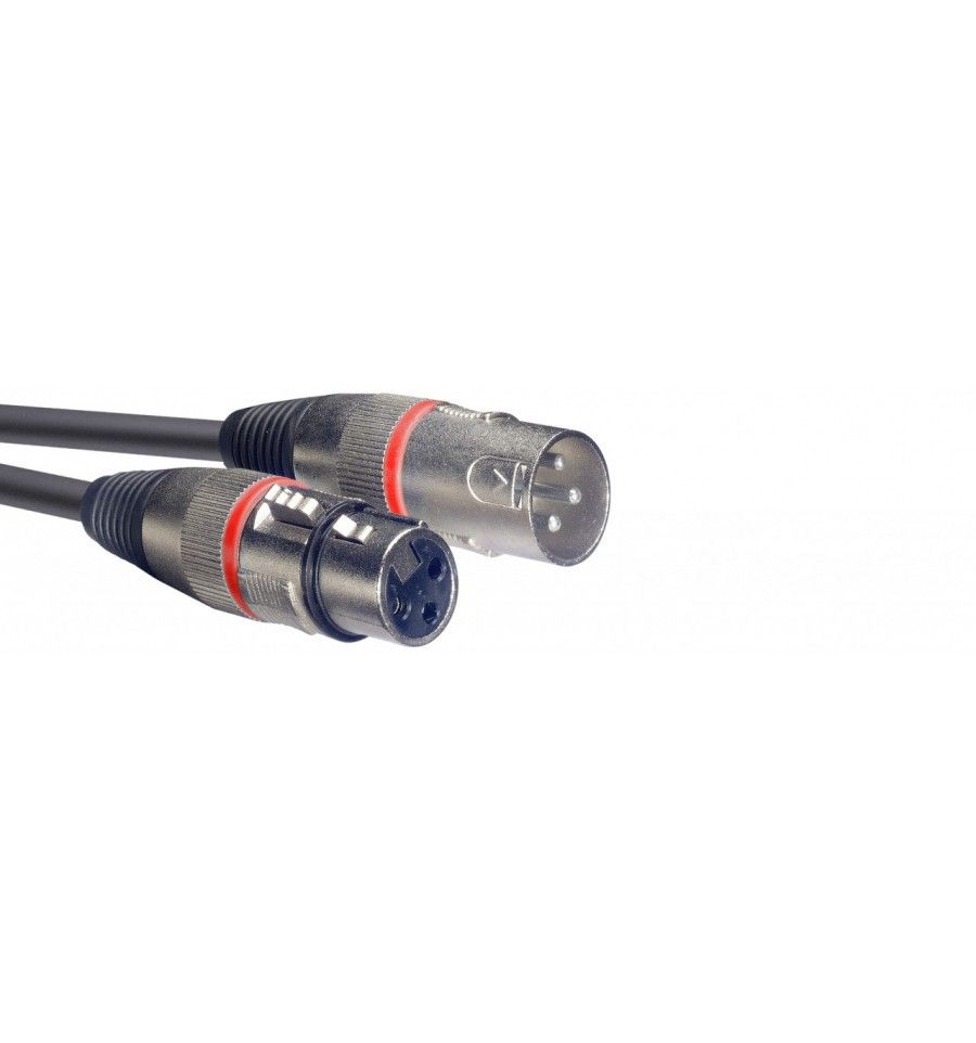 Stagg SMC3 RD - XLR/XLR Microphone Cable, 3m, Red Ring