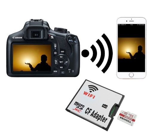 QUMOX Micro SD to Wi-Fi CF Adapter for Canon & Nikon SLR Cameras (8GB/16GB/32GB)