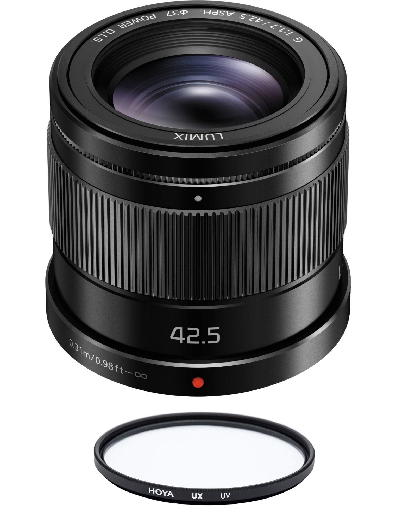 Panasonic 42.5mm F1.7 ASPH OIS Black (HHS043) + Hoya UX UV 37mm Filter