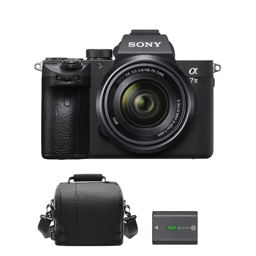 Sony A7 III Hybrid Camera 24.2MP Kit with SEL 28-70mm F3.5-5.6 OSS Lens + Bag + NP-FZ100 Battery
