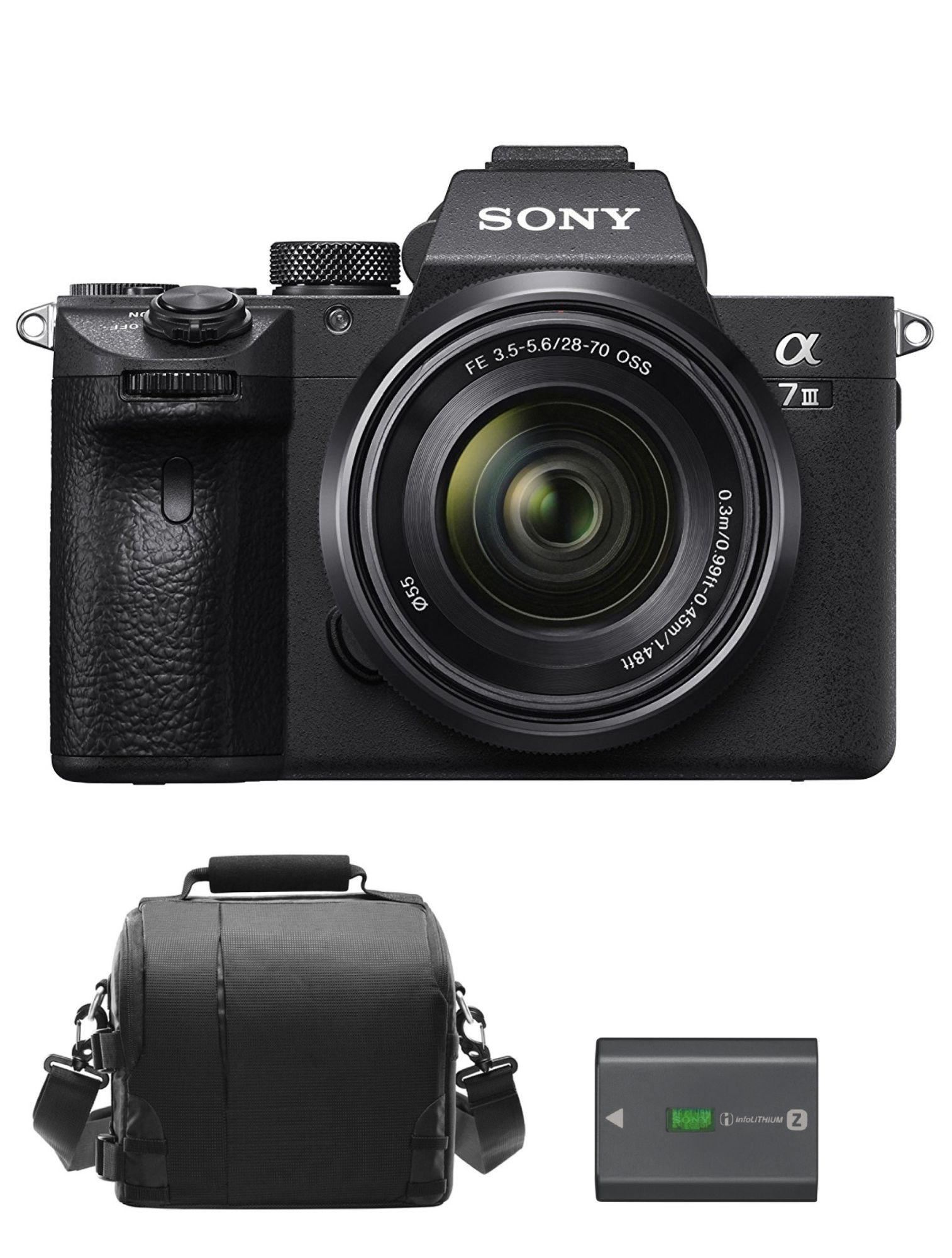 Sony A7 III Hybrid Camera 24.2MP Kit with SEL 28-70mm F3.5-5.6 OSS Lens + Bag + NP-FZ100 Battery