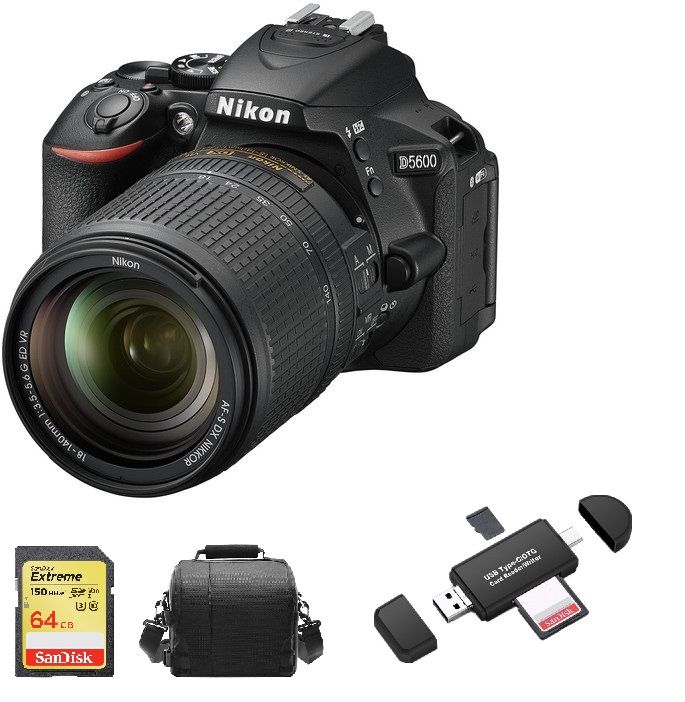 Nikon D5600 24.2MP DX Mirrorless Camera Kit with AF-S 18-140mm Lens and Accessories