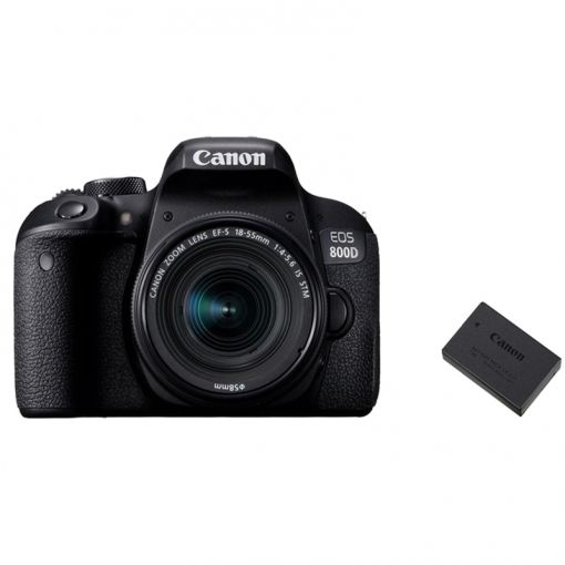 Kit Canon EOS 800D avec objectif EF-S 18-55mm f/4-5.6 IS STM et batterie LP-E17