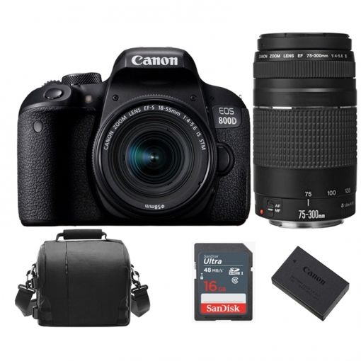 Canon EOS 800D 24.2MP Reflex Kit with Lenses and Accessories