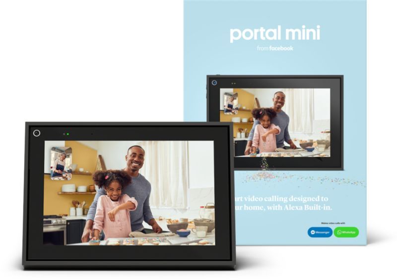 Meta Portal Mini Smart Display - 8" LCD - Wireless - Wi-Fi - Black