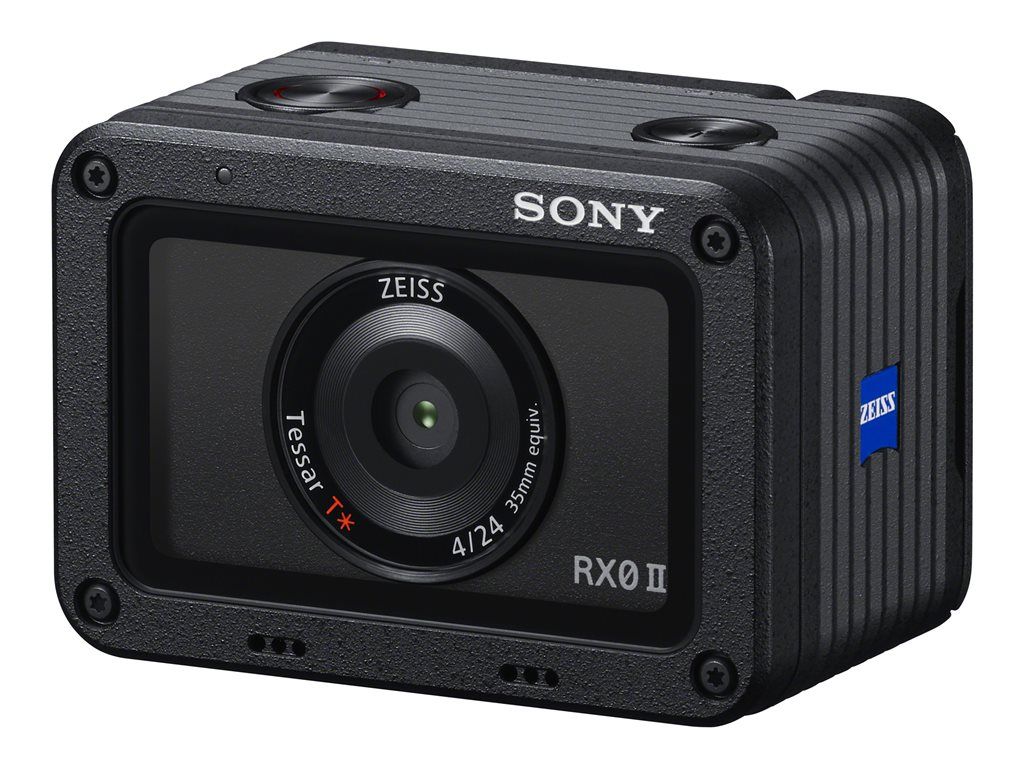Sony RX0 II Ultra-Compact 4K Camera with Zeiss Wide Angle Lens, Wi-Fi, Bluetooth, Waterproof to 10m - Black