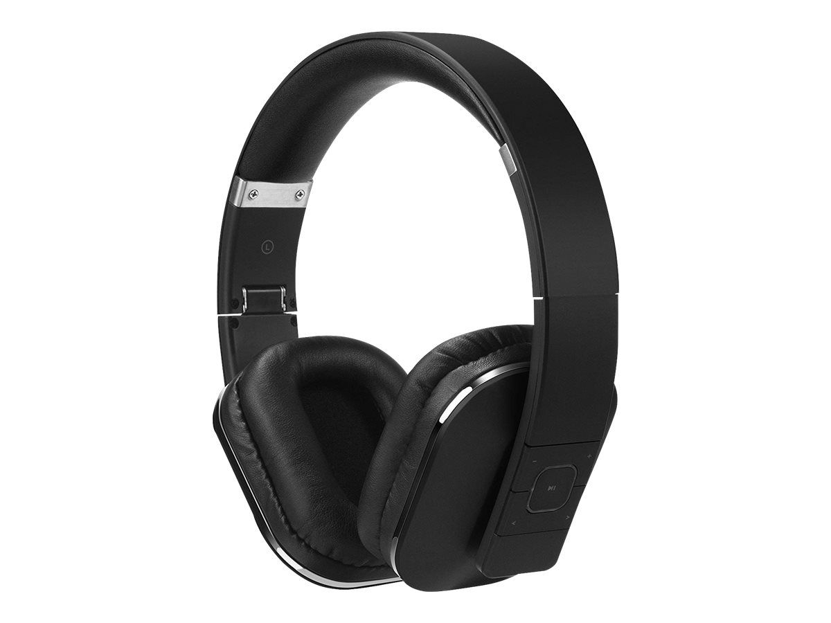 August EP650 Wireless Bluetooth Headphones with Microphone - Black