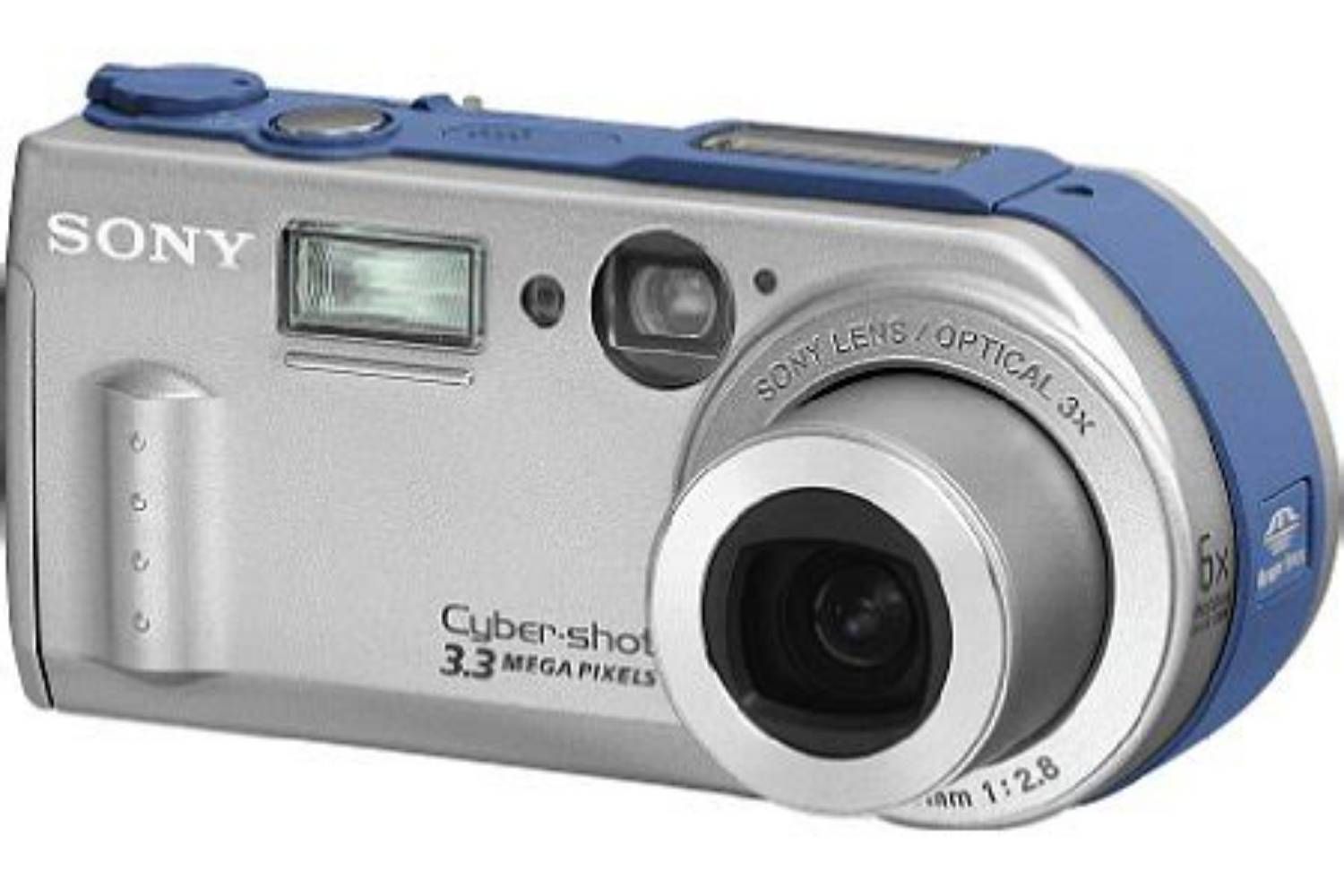 Sony CompactP1 Digital Camera - 3.3MP, 3x Optical Zoom, Silver Metallic