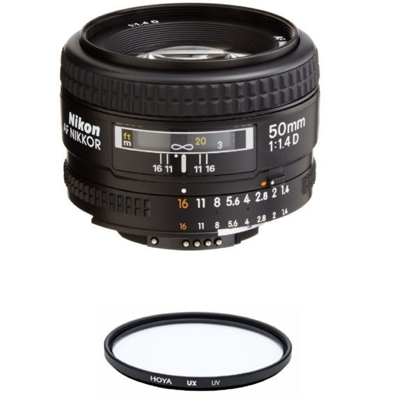 Nikon AF 50mm f/1.4D Lens + Hoya UX UV 52mm Filter