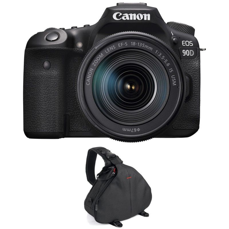 Canon EOS 90D + 18-135mm f/3.5-5.6 IS USM + 2 Year Warranty Bag