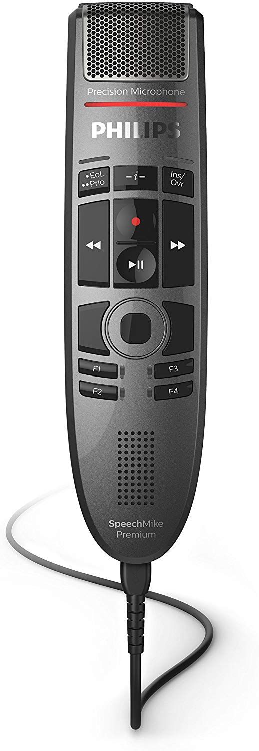 Philips SpeechMike Premium Digital Dictaphone SMP3700 (8GB, Black)