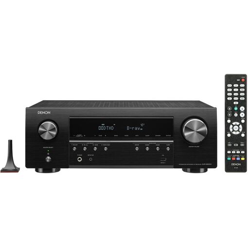 Amplificador de cine en casa Denon de 5.2 canales compatible 4K (AVR-S650H)