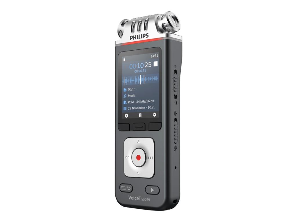 Philips Digital Voice Tracer DVT8110 - 8GB Voice Recorder - Chrome, Anthracite