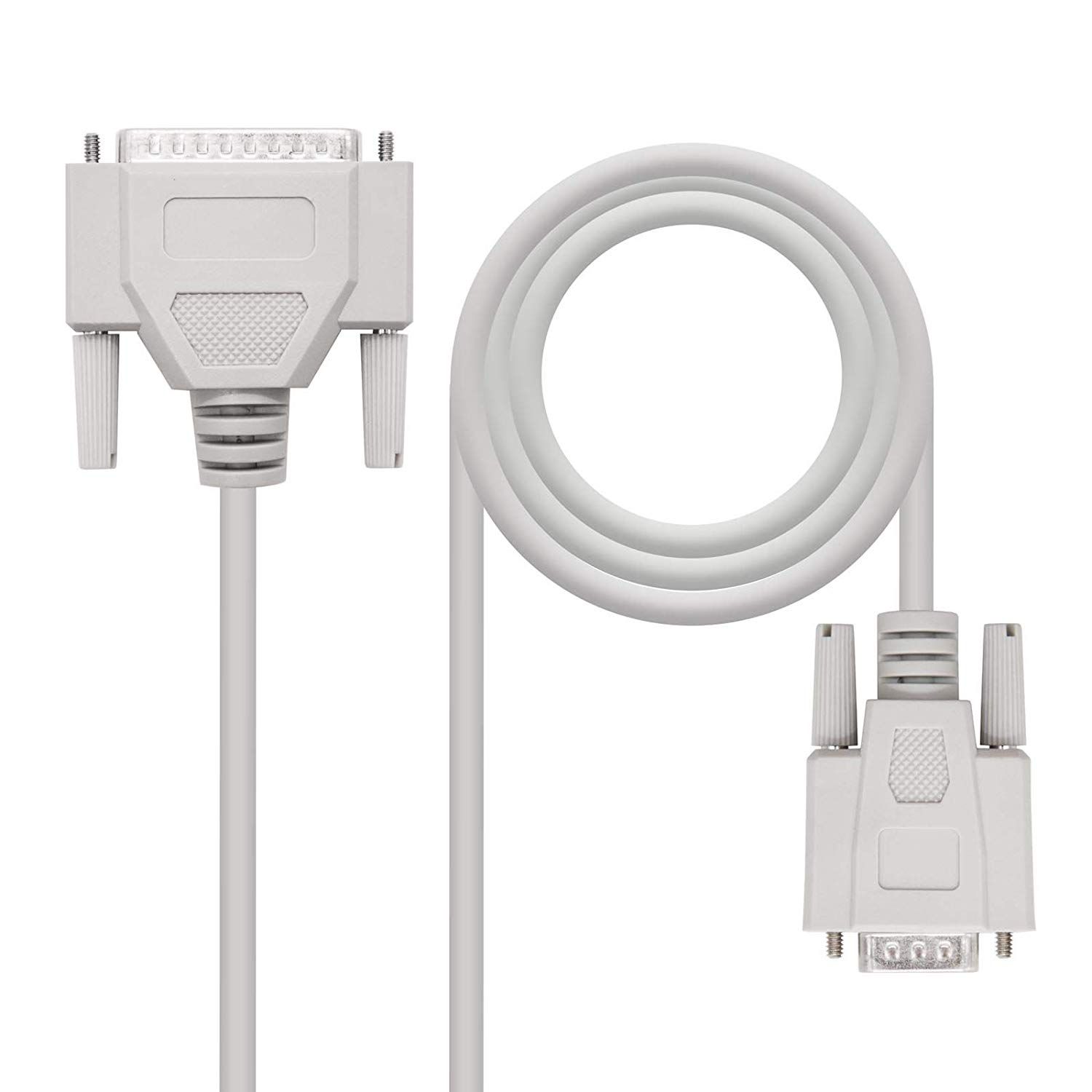 Nano Cable RS232 Null Modem Cable, DB9/DB25, Female-Male, 1.8m