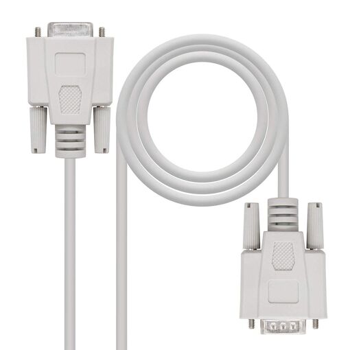 Câble Nanocable Série RS232 Null Modem, DB9, Mâle-Féminin, 1,8m