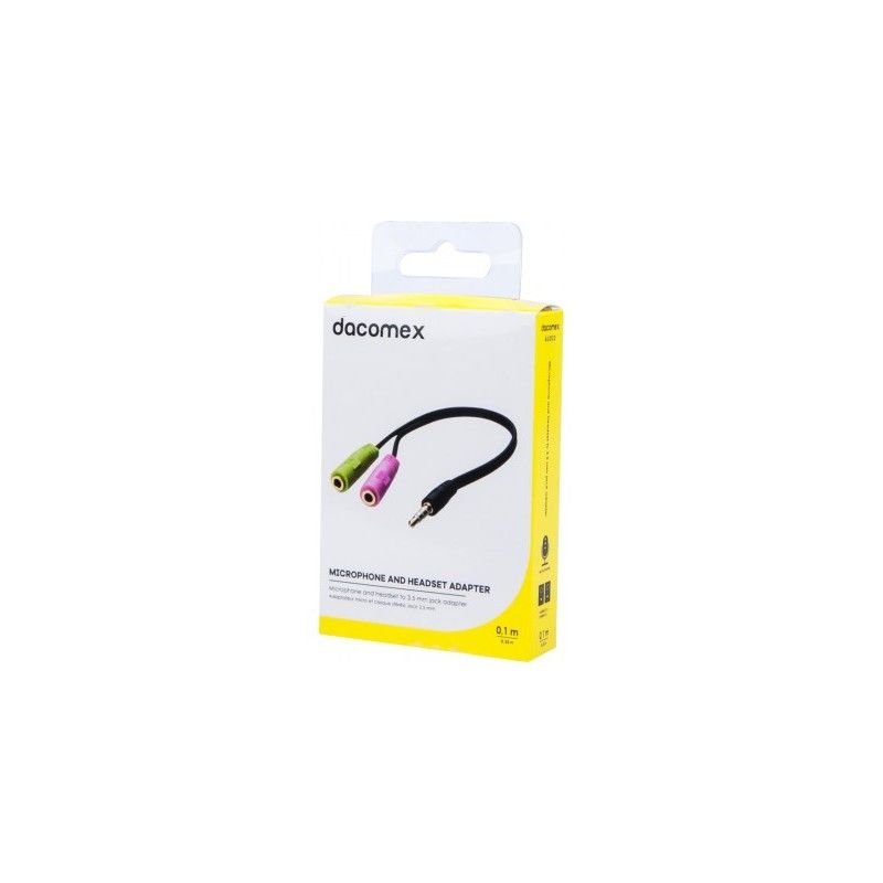 DACOMEX 3.5mm Stereo Headphone and Microphone Adapter