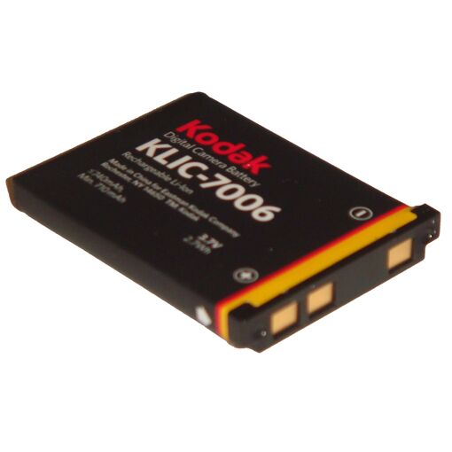Batería Li-Ion 710mAh (3.6V) para cámara Kodak serie EasyShare, por ej. M530, M550, M575, M580, M883, etc. Reemplaza la batería: Klic-7006