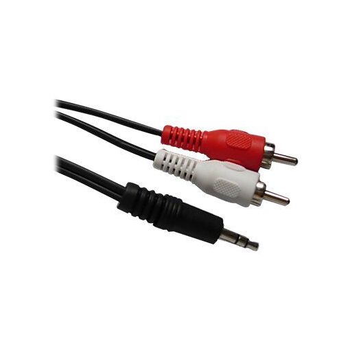 Lotronic Audio Cable - 3.5mm Stereo Mini to RCA x 2 Male - 1.5m