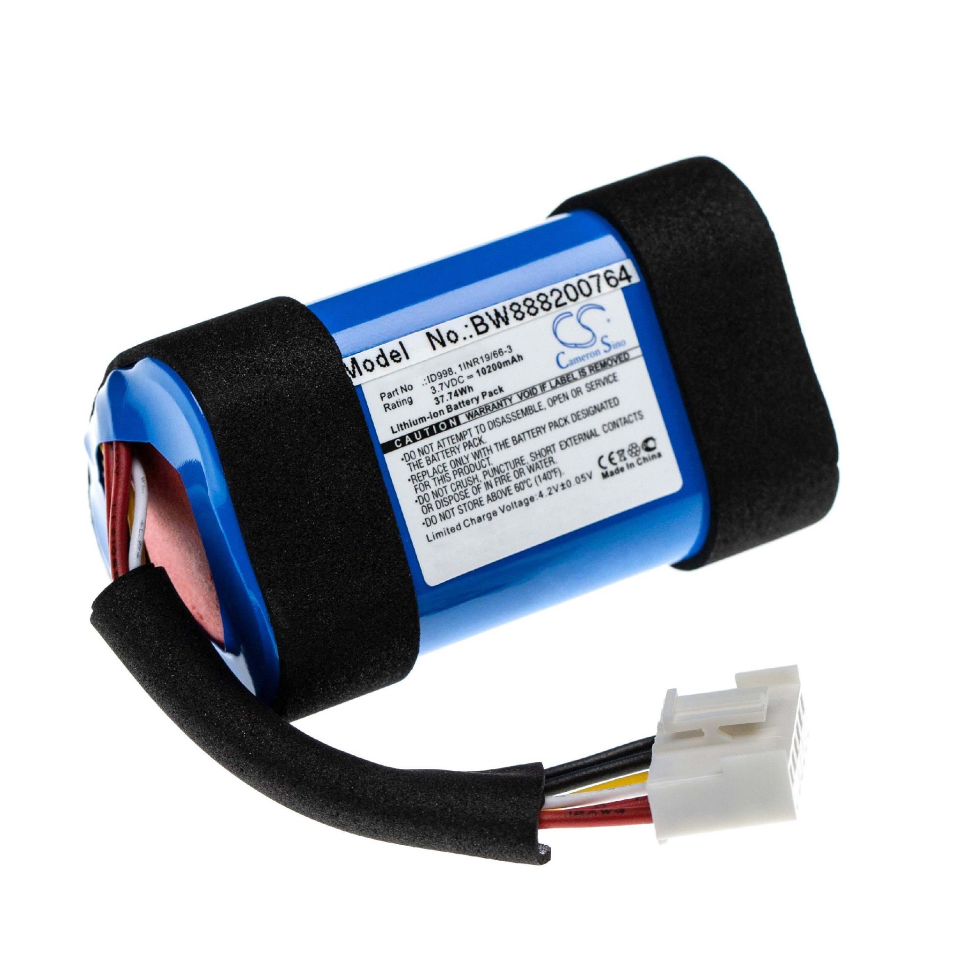 vhbw Battery Compatible with JBL Charge 4, 4BLK, 4J, CHARGE4BLUAM Speakers (10200mAh, 3.7V, Li-Ion)