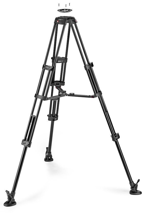 Trípode de vídeo Manfrotto Twin MS, Negro