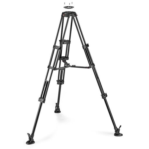 Trípode de vídeo Manfrotto Twin MS, Negro