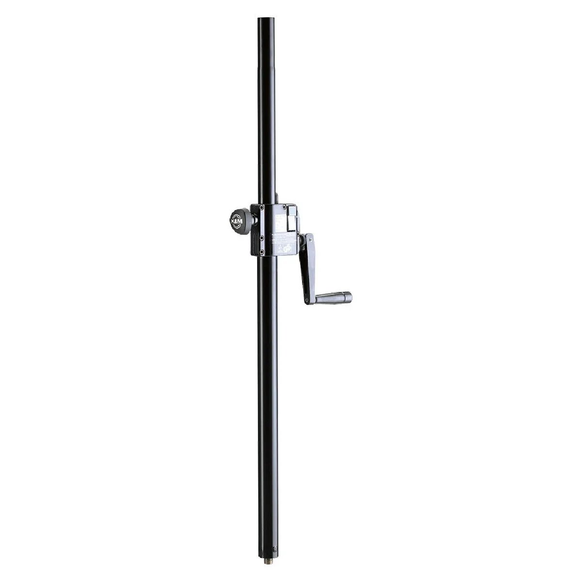 K&M 21339 - Black - Coupling Bar for Speaker and Subwoofer - 35mm Thread and M20 - Worm Gear - Steel - Adjustable Height