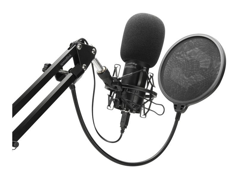 Jöllenbeck Volity Ready Streaming Starter Set - Microphone, USB - Black