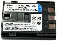 Canon S30/40 Battery (NB-2L/2LH) - 7.4V, 750mAh Li-ion
