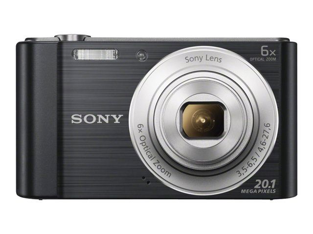 Sony CompactW810 Digital Camera - 20.1MP - 720p/30fps - 6x Optical Zoom - Black