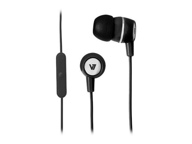 V7 HA110 - Wired Headphones with Microphone - In-Ear - 3.5mm Jack - Black