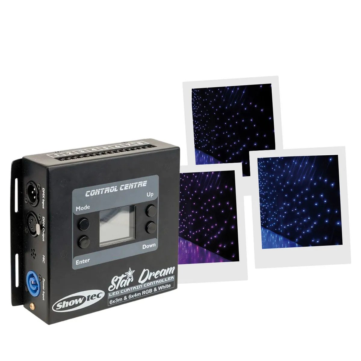 Showtec Star Dream - LED Curtain - 6x3m, 128 RGB LEDs, DMX, Velcro/Eyelets